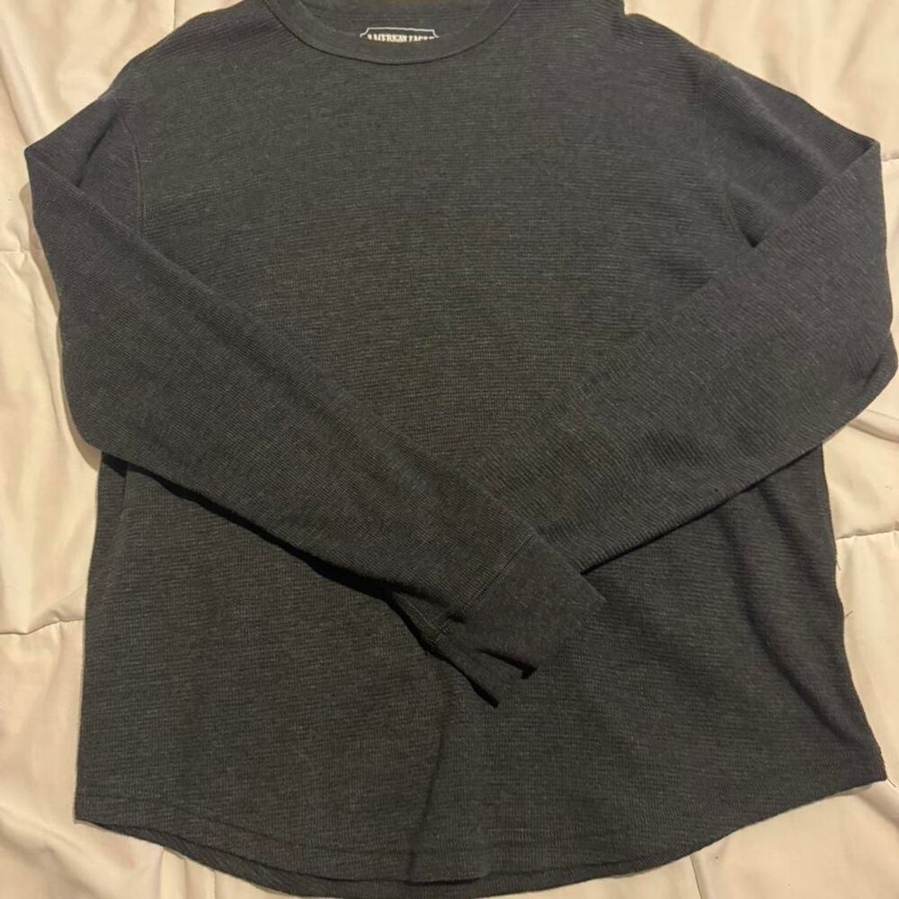 American Eagle Men's Black Long Sleeve